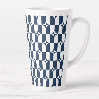 Fett Blau und Weiß Mitte des Jahrhunderts Moderne Milchtasse
