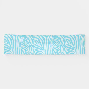 Fett Blau und Weiß Zebra Druck Banner