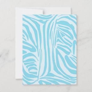 Fett Blau und Weiß Zebra Druck Dankeskarte