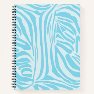 Fett Blau und Weiß Zebra Druck Notizbuch