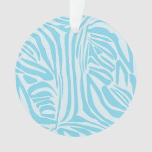 Fett Blau und Weiß Zebra Druck Ornament
