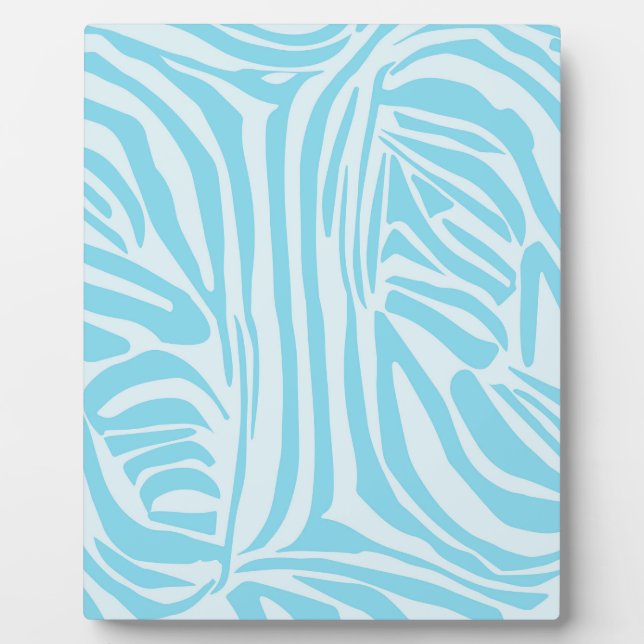 Fett Blau und Weiß Zebrastreifen Fotoplatte (Vorderseite)