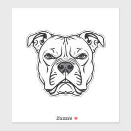 Fett Bulldog-Gesicht-Illustration Aufkleber