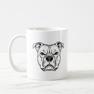 Fett Bulldog-Gesicht-Illustration Kaffeetasse