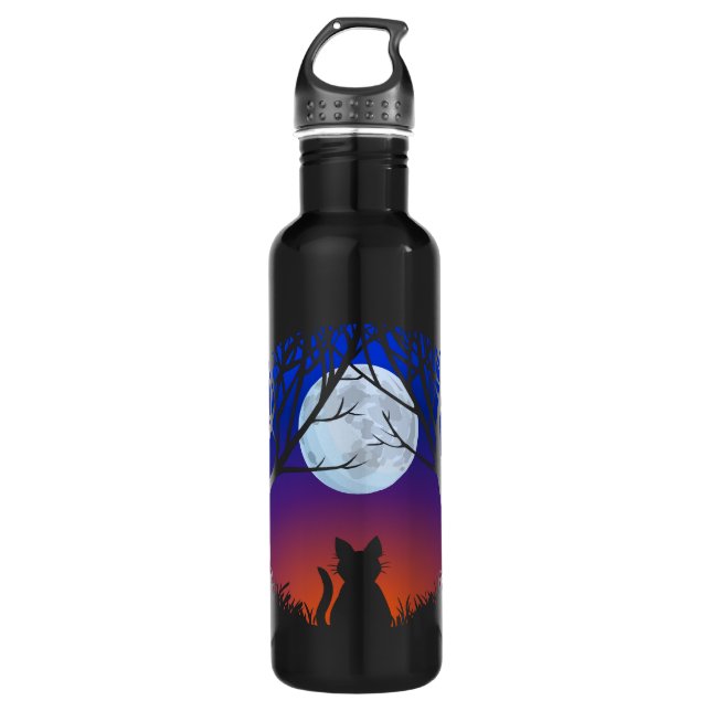 Fett Cat Cat Lover Sportflaschen Edelstahlflasche (Vorderseite)