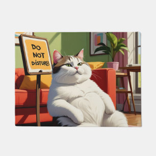 Fett Cat Funny nicht stören Fußmatte