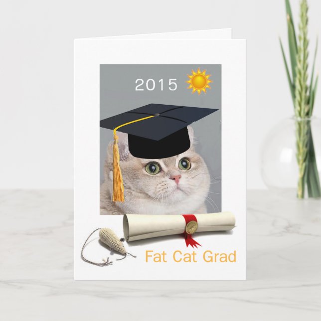 Fett Cat Grad Karte (Vorderseite)