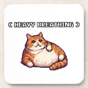 Fett-Cat-Mem-Pixelkunst Getränkeuntersetzer