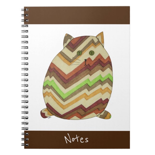 Fett-Cat-Notebook Notizblock (Vorderseite)