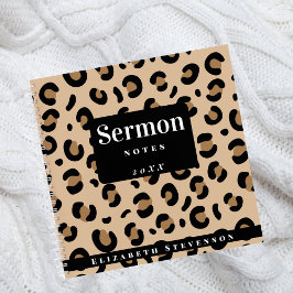 Fett Cheetah Print Sermon Notes Hinzufügen Jahr &  Notizbuch