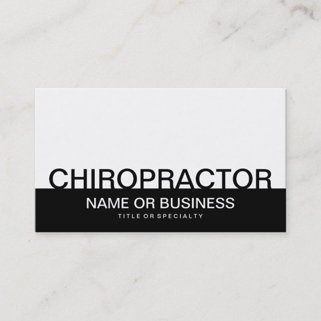 fett CHIROPRACTOR Visitenkarte (Vorderseite)