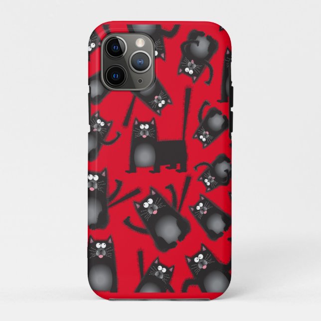 Fett chubby Black Cat Handy Gehäuse Case-Mate iPhone Hülle (Rückseite)