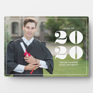 Fett "Class of 2023" Personalisierter Abschluss Fotoplatte