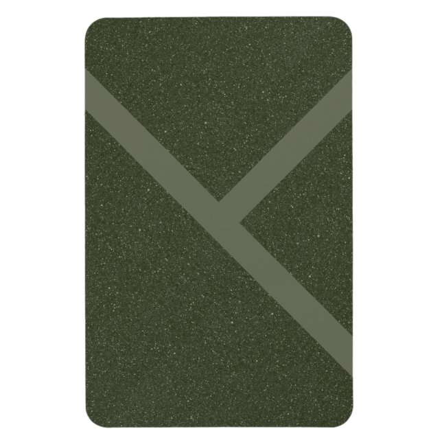 Fett diagonal Stripe Magnet - Moss Grüner Minimali (Vertikal)