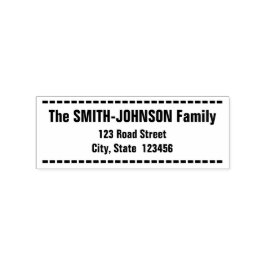 Fett, Einfach Familienname und Address Rubber Brie Gummistempel