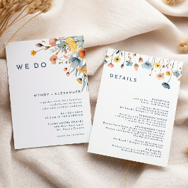 Fett elegante floral wir tun Hochzeitsdetails und Einladung