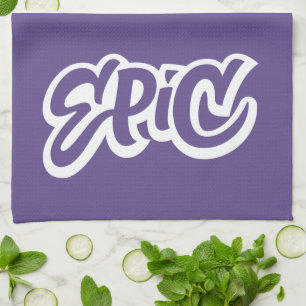 Fett EPIC Letters Violet Lila Calligraphy Handtuch