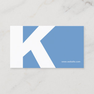 Fett erste Monogram Light Blue Business Card Visitenkarte