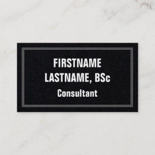 Fett & Eyecatching Consultant Business Card Visitenkarte