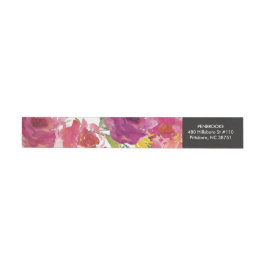 Fett Farbe Floral Wrap Rücksendeadresse Etikett