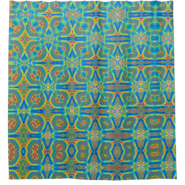 Fett farbenfroh Abstrakt Duschvorhang (Vorderseite)