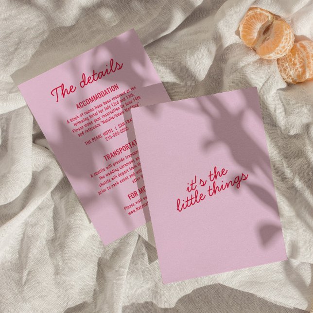 Fett farbenfrohe Retro Funky Modern Wedding Detail Begleitkarte (Von Creator hochgeladen)