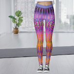 Fett farbiges böhmisch-lila-orangefarbenes Muster Leggings<br><div class="desc">Mode vorwärts bohemianische Hippie-Vibe. Egal,  ob Sie arbeiten,  zur Schule gehen,  den Fitnessraum besuchen oder die Stadt erkunden möchten,  diese kühnen Yoga Hosen sorgen für einen stilvollen Aufenthalt.</div>