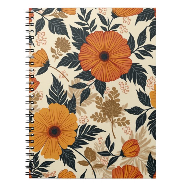 Fett Floral Geometry Notebook Notizblock (Vorderseite)