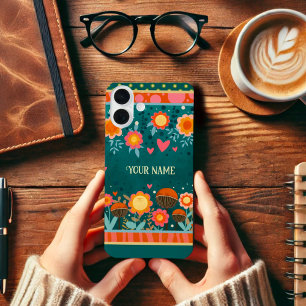 Fett florale Herz Niedlich Inspirivity Name Case