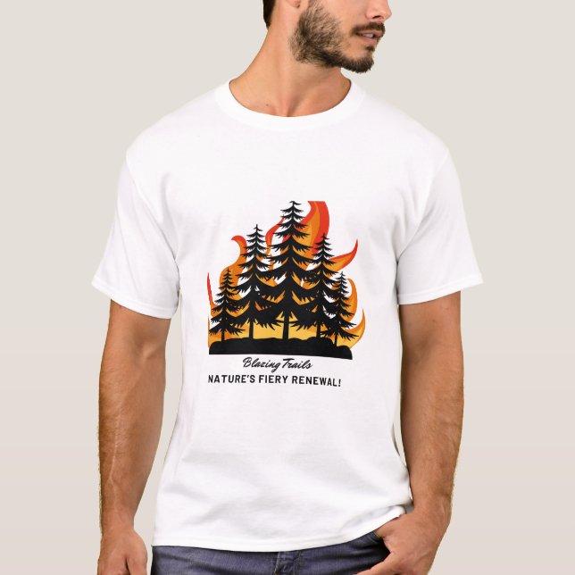 Fett Forest Fire Graphic T-Shirt (Vorderseite)
