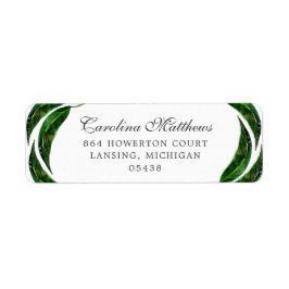 Fett formatierte Blätter Adressetiketten | Dunkelg