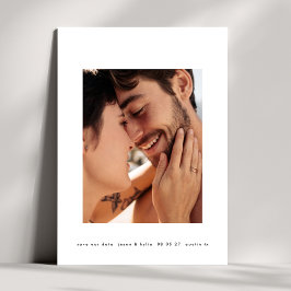 fett formatierter Rahmen, einfacher Text 2 Foto Save The Date