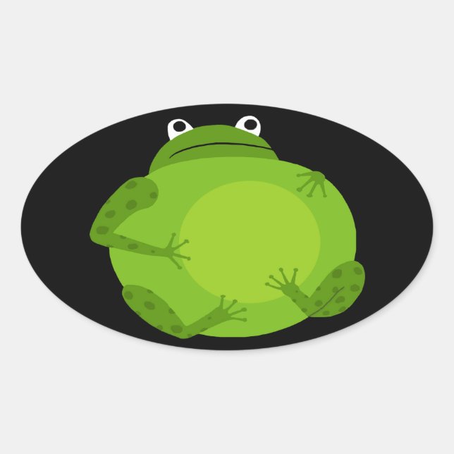 Fett Frosch Sticker (Vorderseite)