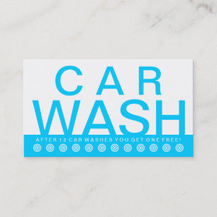 fett gedruckte CAR WASH Kundenkarte Treuekarte