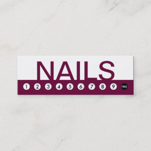 fett gedruckte NAIL SALON Kundenbindung Treuekarte