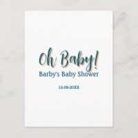 Fett gedruckter einfacher blauer Oh Baby Baby Show
