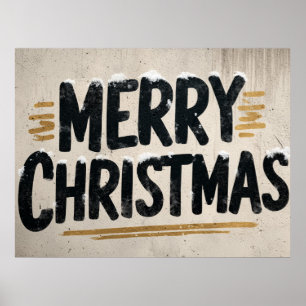 Fett gedruckter "Frohe Weihnachten"-Text Poster