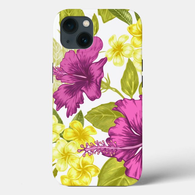 Fett gedrucktes Blumenmuster Case-Mate iPhone Hülle (Rückseite)