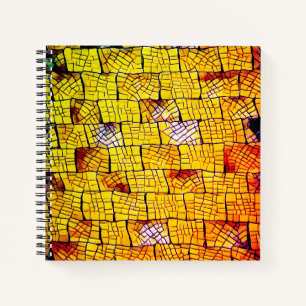 Fett gedrucktes Mosaikfliesenmuster Notizbuch