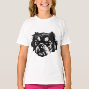 Fett gedrucktes Pekingese-Hund-T-Shirt – Foto-Stil T-Shirt