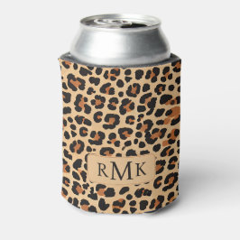 Fett gefaltes Leopard drucken Custom 3 Letter Mono Dosenkühler
