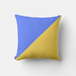 Fett gelb blau Graphic Solid Color Kissen