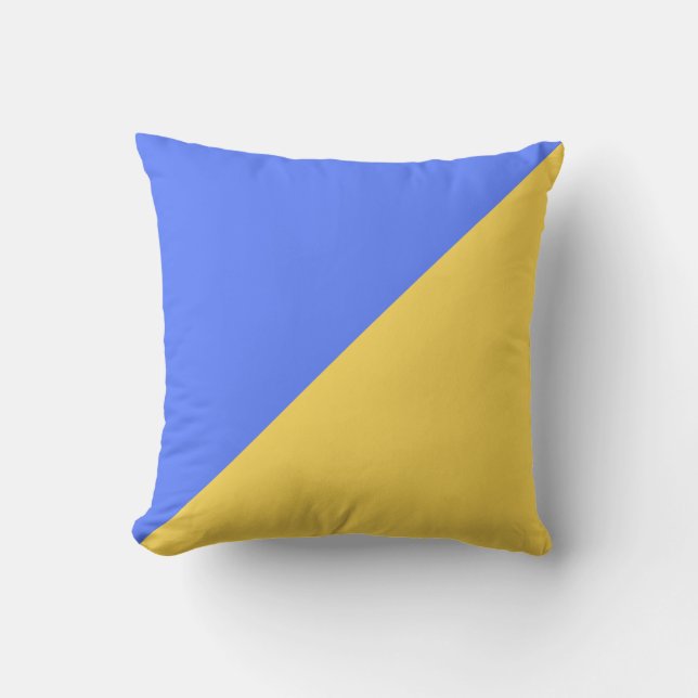 Fett gelb blau Graphic Solid Color Kissen (Vorderseite)