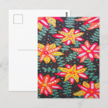 Fett Gelb und orange Blume auf schwarz