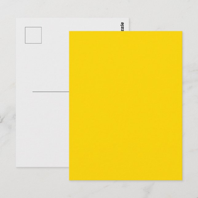 Fett gelbes benutzerdefiniertes Postkartendesign Postkarte (Vorne/Hinten)
