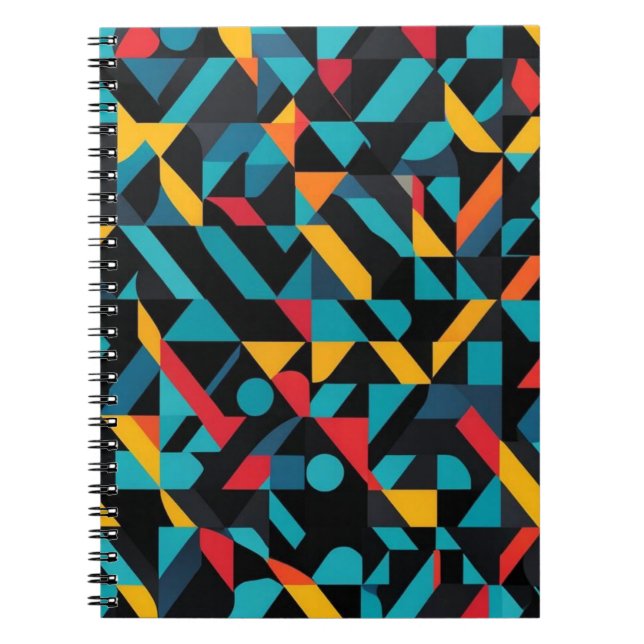 Fett geometrische Abstrakte Formen-Notebook Notizblock (Vorderseite)