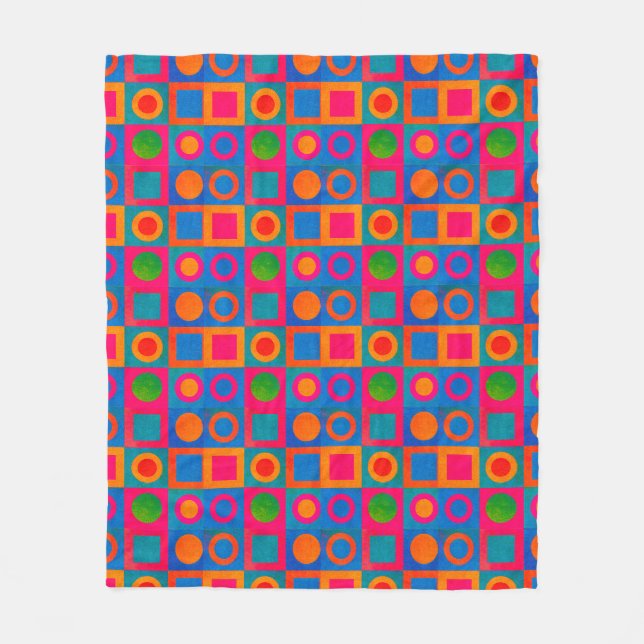 Fett geometrisches Muster Fleece Blanket (Vorderseite)