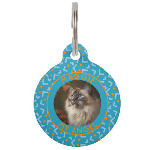 Fett Geschenk Memphis Druck Katze Haustiermarke