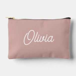 Fett geschriebenes Monogramm, modernes Rosa Zubehörtasche