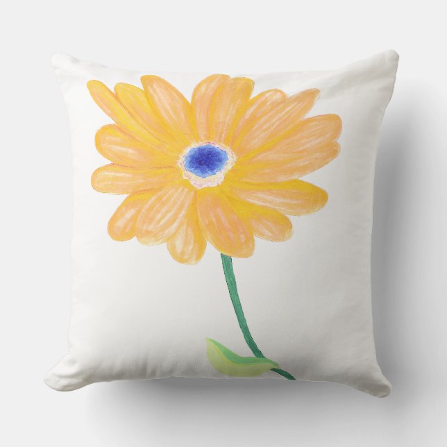 Fett gestrichen Gelbe Blume Kissen (Vorderseite)